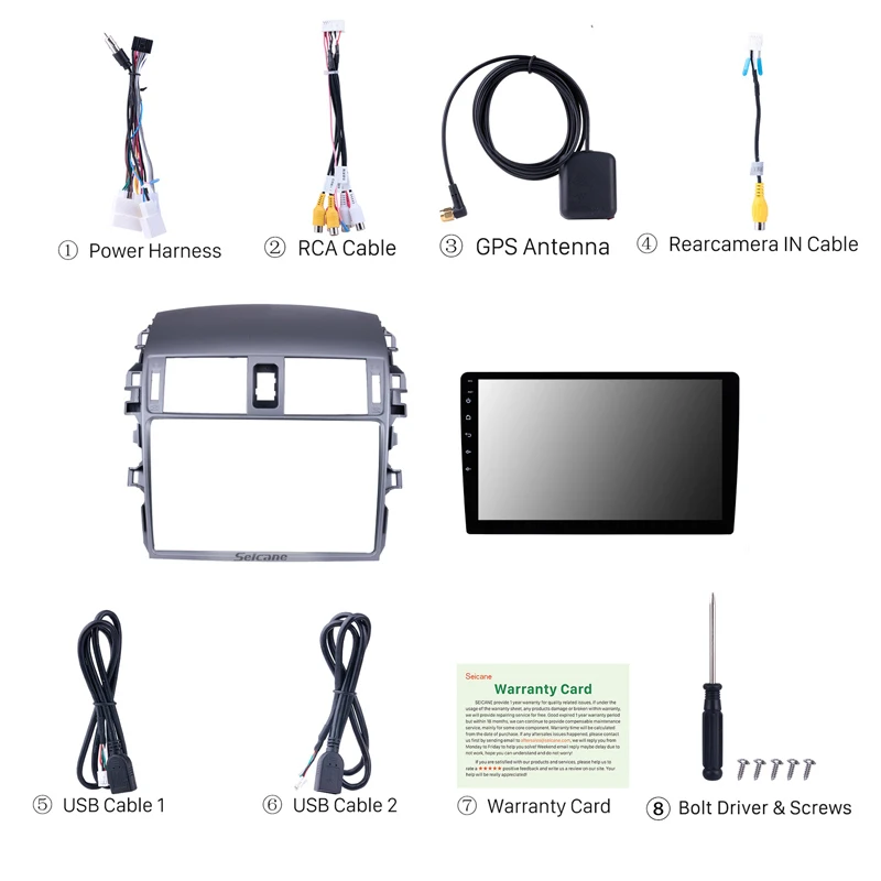 Seicane 2 DIN 9 дюймов Android 10 0 автомобильное радио Bluetooth GPS-навигация для 2007 2008 2009 2010 Toyota