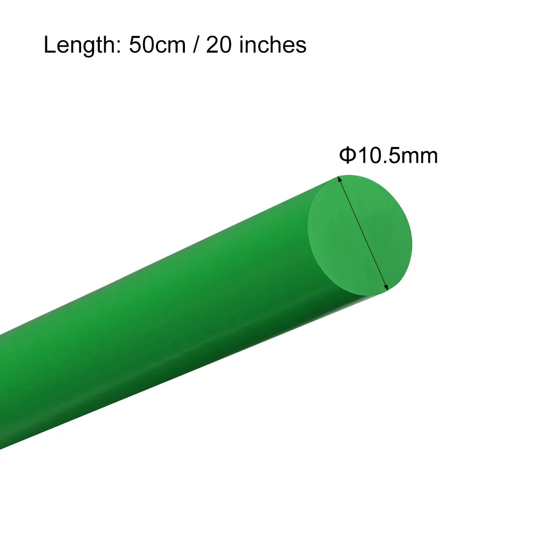 

uxcell Plastic Round Rod, 10mm,12mm,13mm Dia 50cm Length Engineering Plastic Round Bars 10mm 2pcs Green