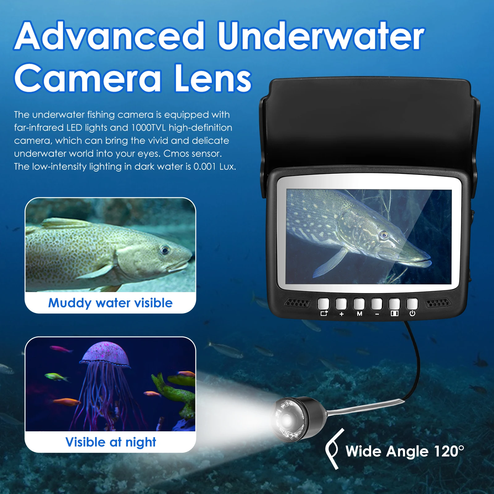 Цена Рыболокатор с ЖК-дисплеем 4,3 дюйма, с ручной подсветкой