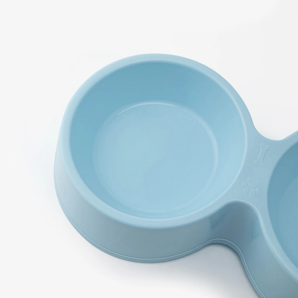 

Plastic Double Pet Bowl Dog Food Water Feeder Puppy Drinking Dish Cat Dog Feeding Food Bowls Pets Food Container Dog Accessories
