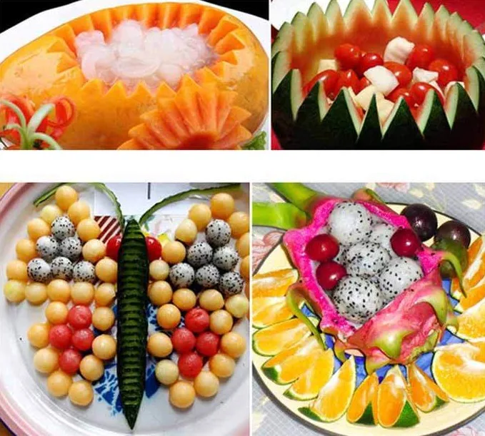 2-в-1 нож для резьбы в виде фруктового шара с двумя головками киви фрукты водный