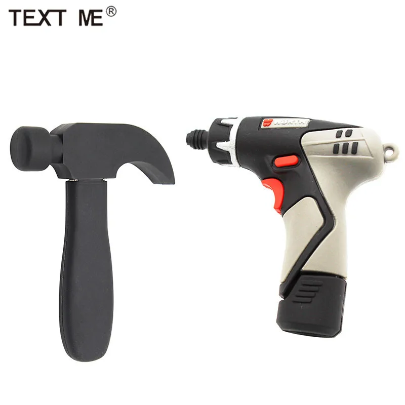 

TEXT ME 64GB cartoon Electric drill hammer model usb flash drive usb 2.0 4GB 8GB 16GB 32GB pendrive
