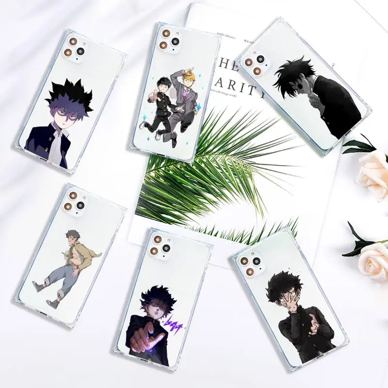 

Anime Mob Psycho 100 Phone Case Transparent for iPhone 7 8 11 12 se 2020 mini pro X XS XR MAX Plus