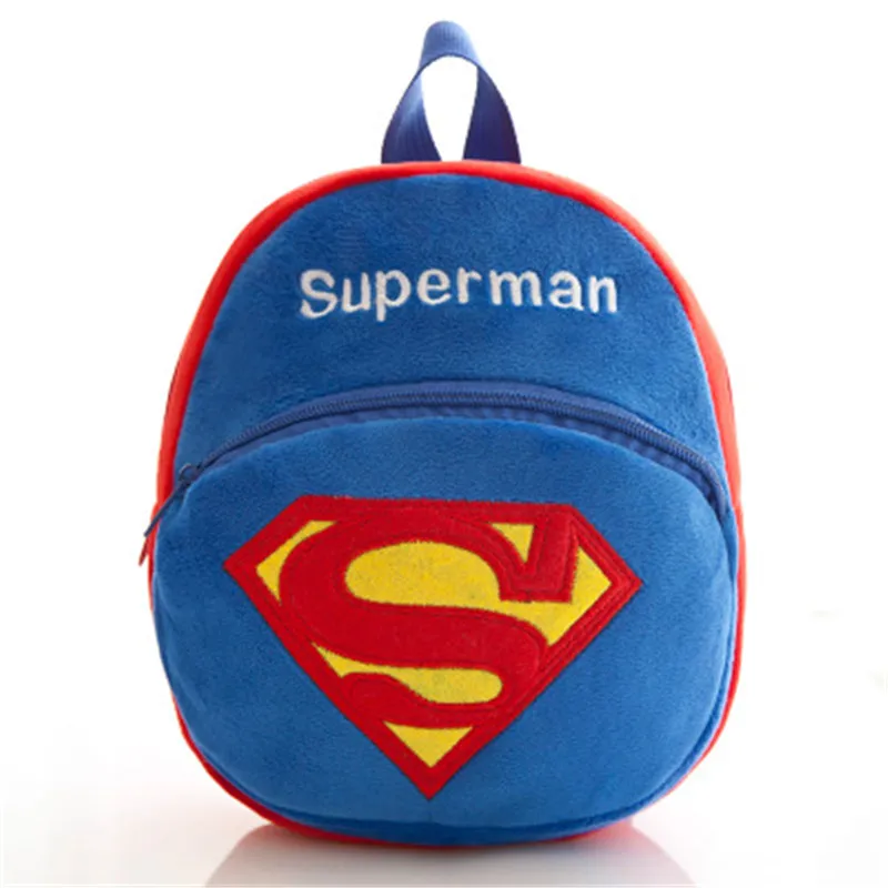 Superman Милый детский плюшевый рюкзак с героями мультфильмов, мини-сумка, детский подарок, Студенческая сумка для мальчиков и девочек, милый кошелек, рождественский подарок - Цвет: Superman