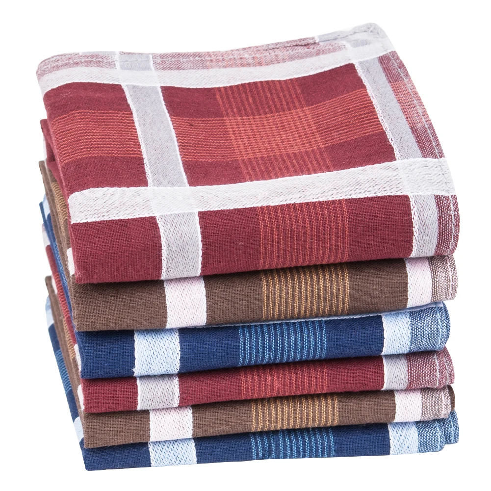 

Cotton Handkerchief Stripe For Gentlman Business Suit Accessories The New Year Gift Simple Multicolor Pocket Towel 1 Set