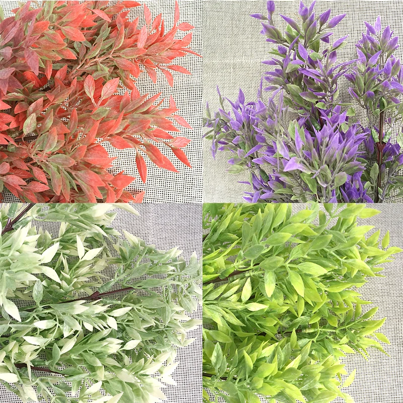 Искусственное садовое растение папоротник пластиковый 5 стеблей куст зеленый