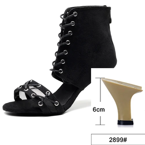 black heel 6cm WUXIJIAO/туфли для латинских танцев; женские черные сапоги на высоком каблуке в английском стиле; удобная обувь для сальсы; вечерние туфли на молнии сзади - Цвет: black heel 6cm