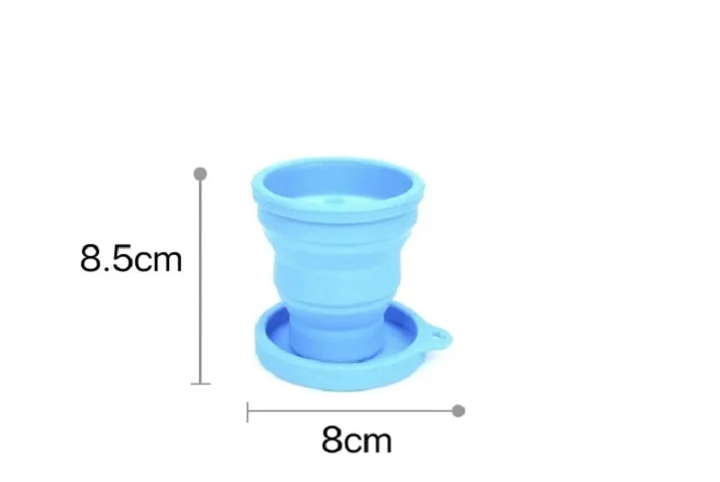 

4pcs 170ml Silicone Folding Cup with Dstproof Cover Outdoor Coffee Cups Children Travel Copa Telescopic Sport Water Cup