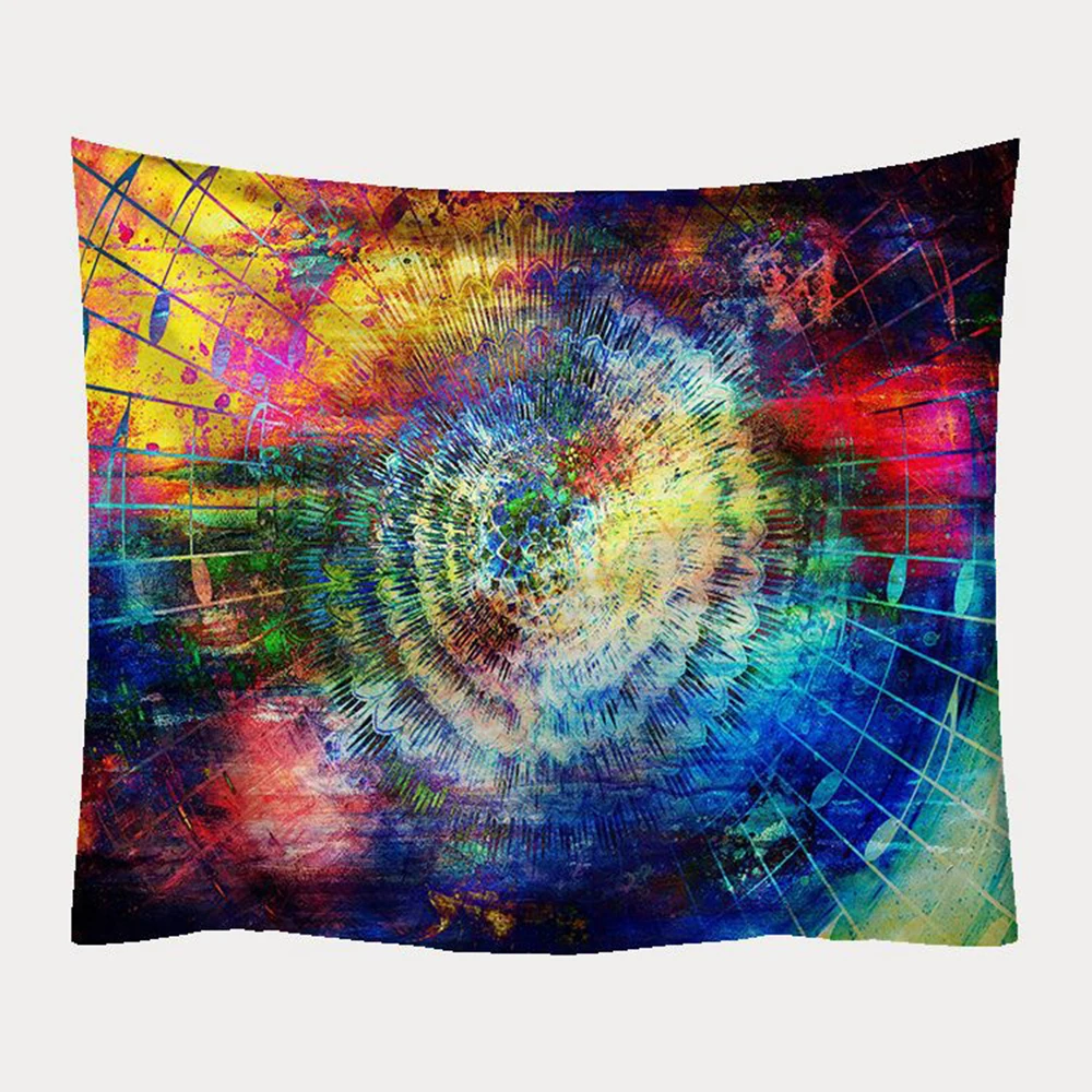 Психоделический музыкальный гобелен красочная картина настенное искусство