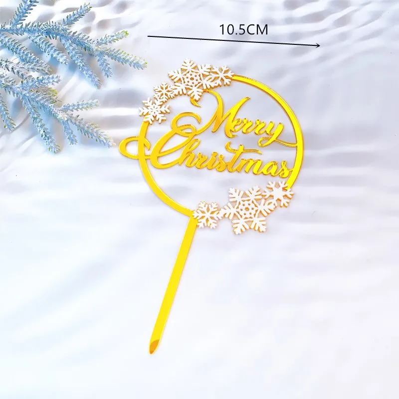 Новинка счастливая фотография золотой красный акриловый Санта Клаус для детей