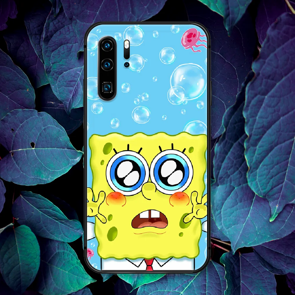

Spongebobo Cute Cartoon Phone Case For Huawei P Mate Smart 10 20 30 40 Lite Z 2019 Pro black Prime Tpu Cell Soft Funda Trend