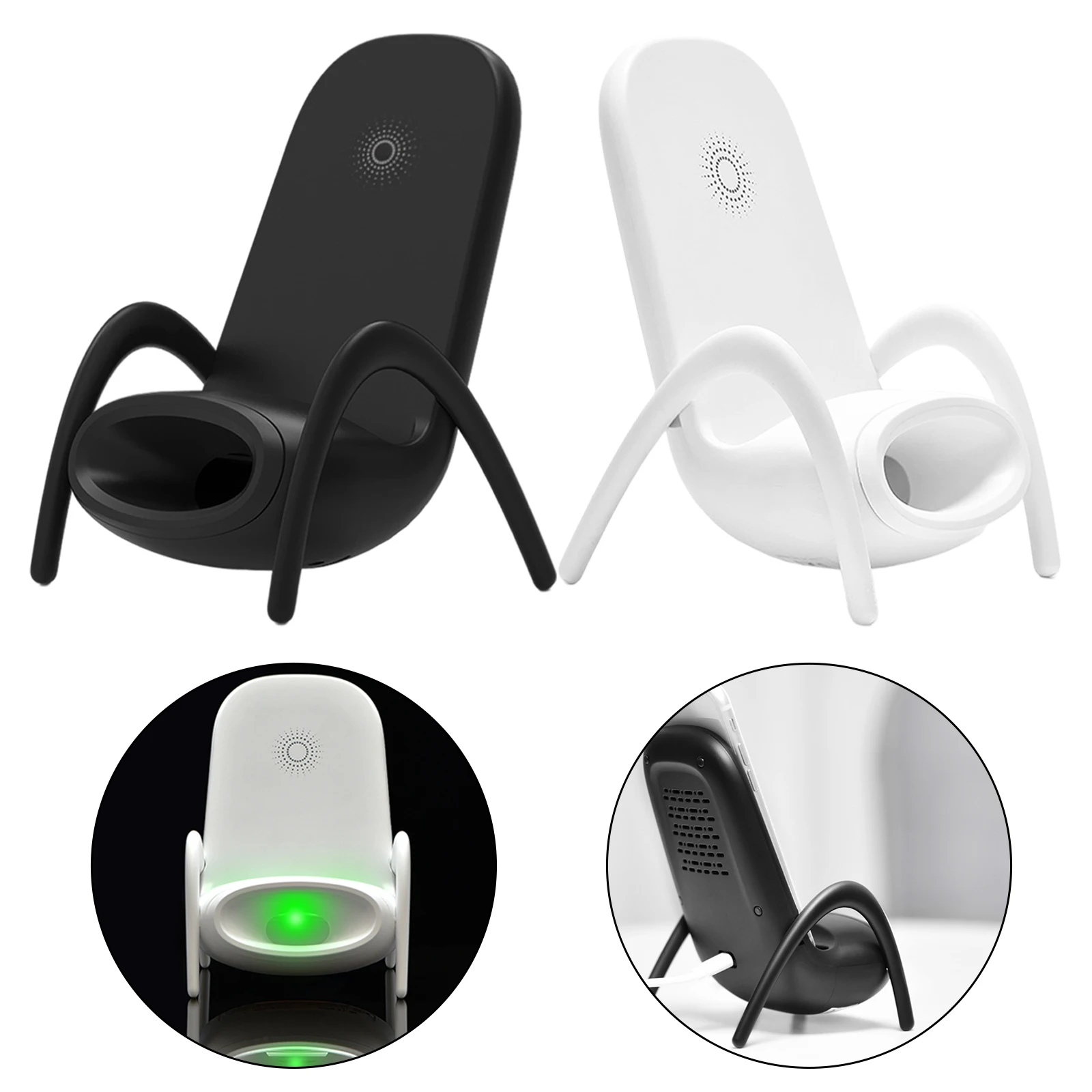 portable mini chair wireless charger desk mobile phone holder wireless charger 10w fast charge best gift for iphone free global shipping