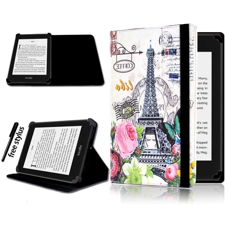 KK&LL для Amazon Kindle 4/5/7/8/9 Paperwhite 1/2/3/4/Kindle Fire HD 6 дюймов 4th/5th Gen Кожаная подставка для планшета Чехол-книжка чехол