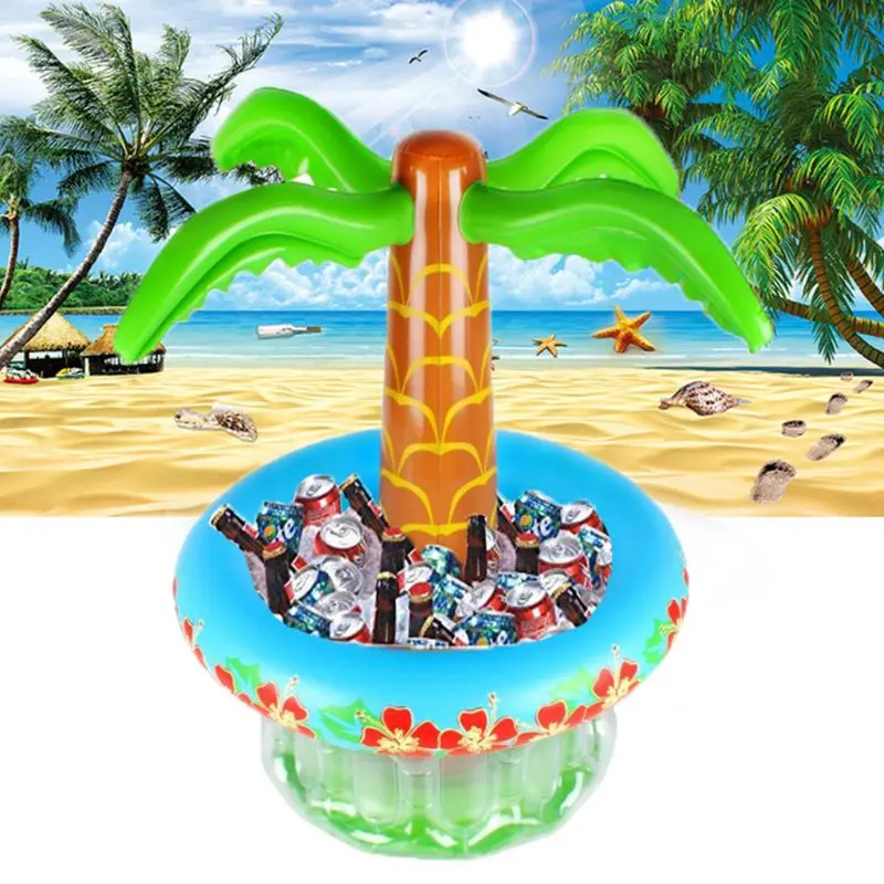 

Inflatable Palm Tree Coolers Floating Drink Beverage Cooler for Summer Swimming Pool Beach Party Theme Decoration