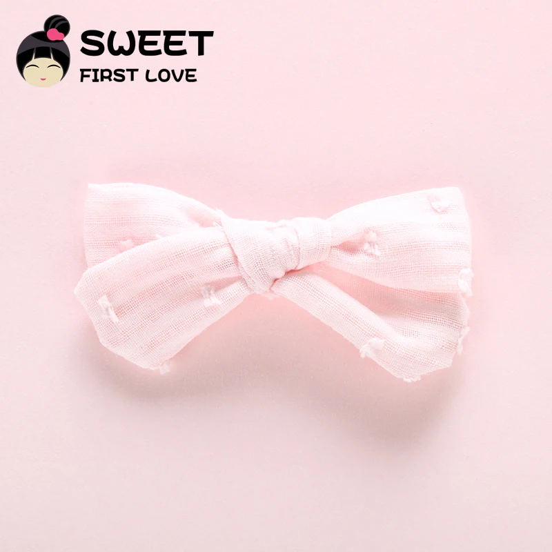 3 шт./лот Детские зажимы для волос с галстуком бабочкой хлопковые милые