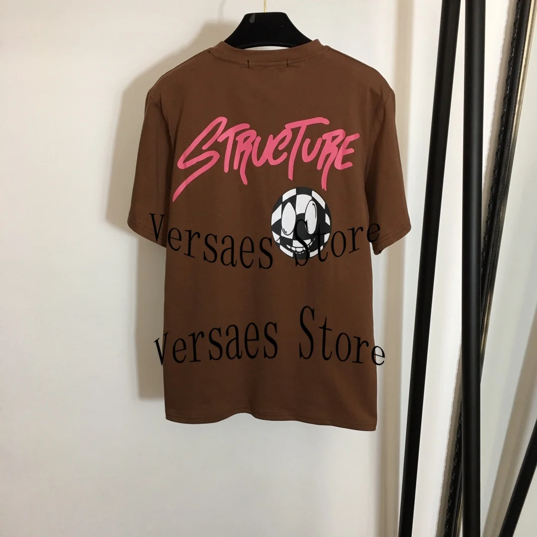 

Женская футболка с коротким рукавом и круглым вырезом, свободного покроя