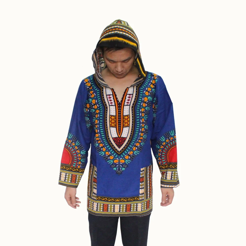 Турецкая футболка унисекс африканские Дашики толстовки с длинным рукавом 100%