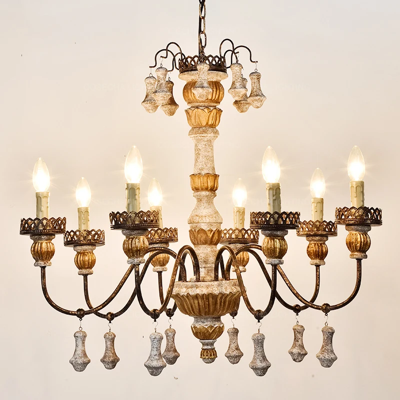 

Mid century wood chandeliers with fabric shade elegant noble lustre classic house hanging light fixture in bedroom foyer kitchen