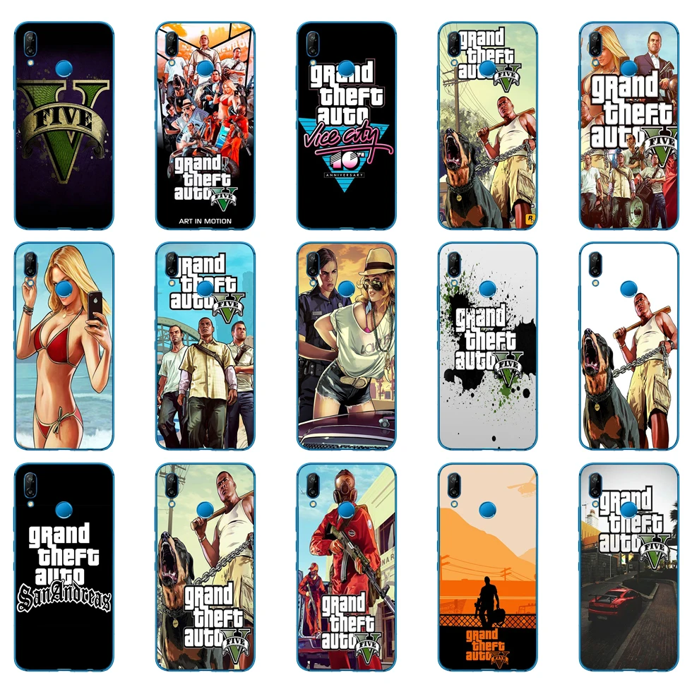 33DD Grand Theft Auto GTA V Мягкий силиконовый чехол для Huawei P9 P10 P20 P30 Lite mate 10 20 PRO lite p smart 2019