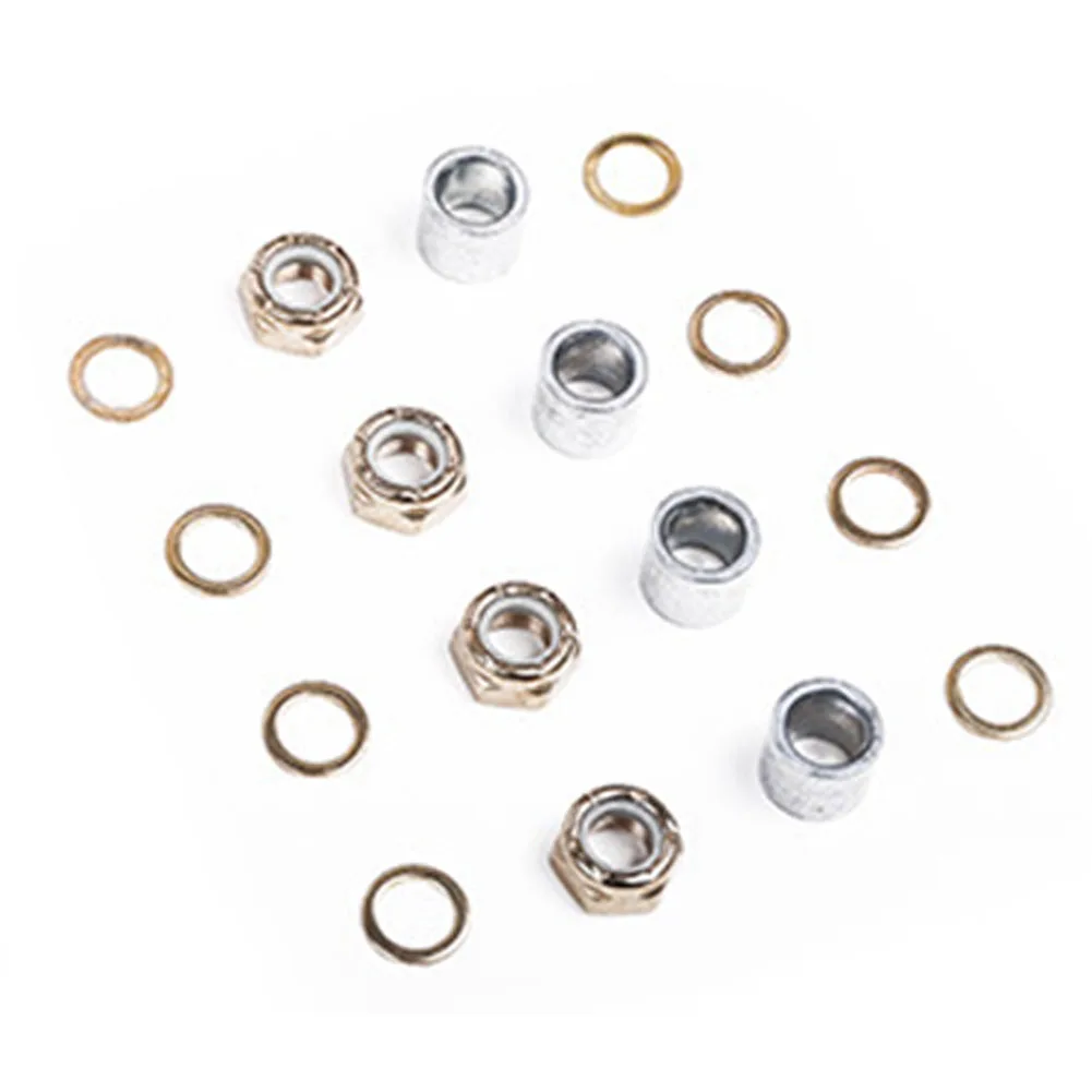

Rebuild Speed Skateboard Spacers Washers Easy Install Metal Bearing Accessories Repair Hardware Nuts Kit Durable Longboard