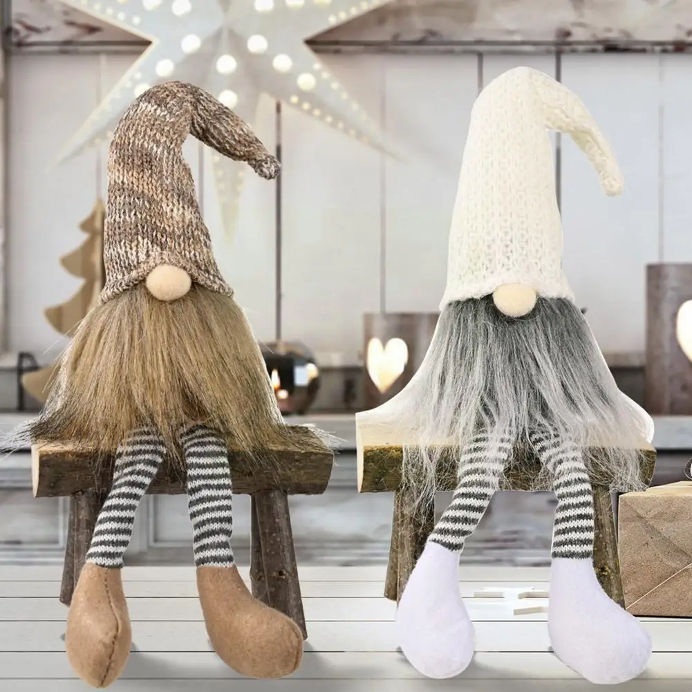 

Christmas Decorations Faceless Doll Hanging Legs Ornaments Rudolph Decor Old Forest Man New Dwarf Xmas Gifts Year Home Chri M7V4