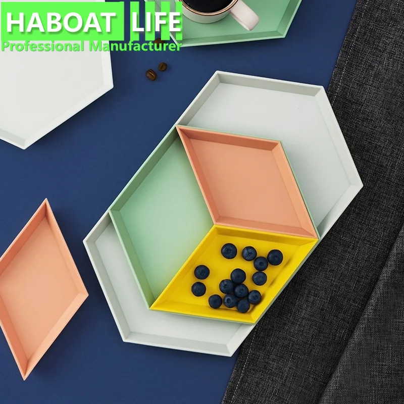 Цветная Геометрическая чаша для хранения фруктов креативный Настольный