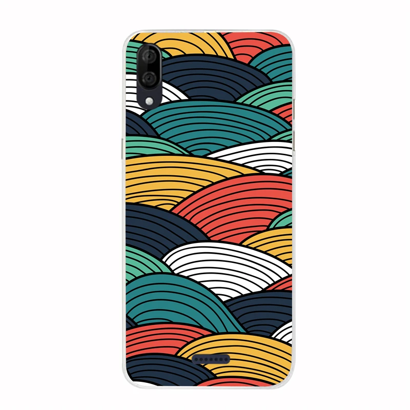 TPU Cover For Wiko Y80 Case Silicone Floral Painted Bumper Y 80 5.99 inch Phone Covers Soft Back Fundas |