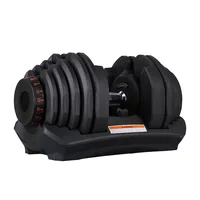 10-90 Pounds Adjustable Dumbbell Silicon Steel Sheet Plastic Fast Automatic Adjustment Weight Lifting Indoor Fitness 40kg