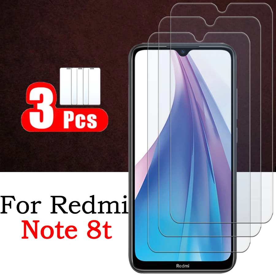 Защитное стекло для Xiaomi Redmi Note 8T 3 штуки без рамки|Бамперы| |