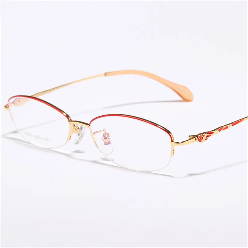 

Designer Glasses Titanium Eyeglasses Frame Women Half Frame Myopia Glasses Prescription Glasses Optical Glasses Frame 53