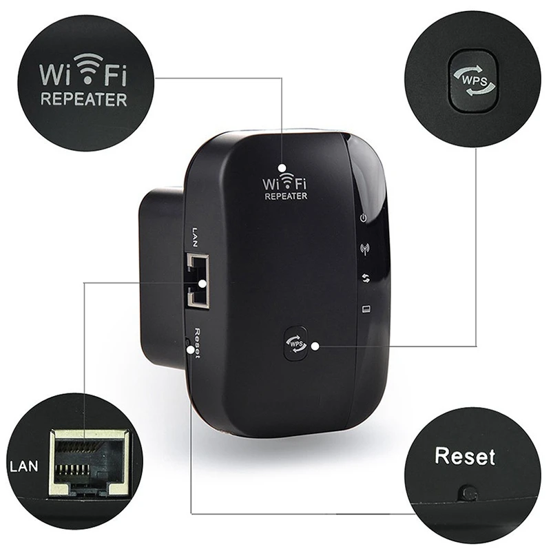 Wifi Repeater/Router/Acess Point AP 300Mbps Signal Amplifier Wireless Booster Extender 802.11n/B/G Wps(US Plug) | Электроника