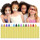 16 шт Crayon Toys живопись для лица тела карандаши безопасные нетоксичные карандаш подарок Рисование обучающие игрушки для детей макияж вечерние принадлежности Fe4