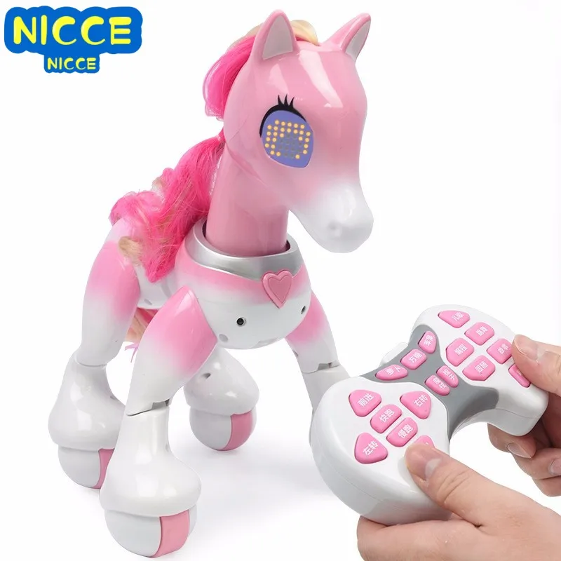 Nicce-Juguetes Educativos de animales para ni&ntilde;os, juguetes el&eacute;ctricos con dise&ntilde;o de unicornios y caballos a control remoto, modelo de inducci&oacute;n inteligente-0