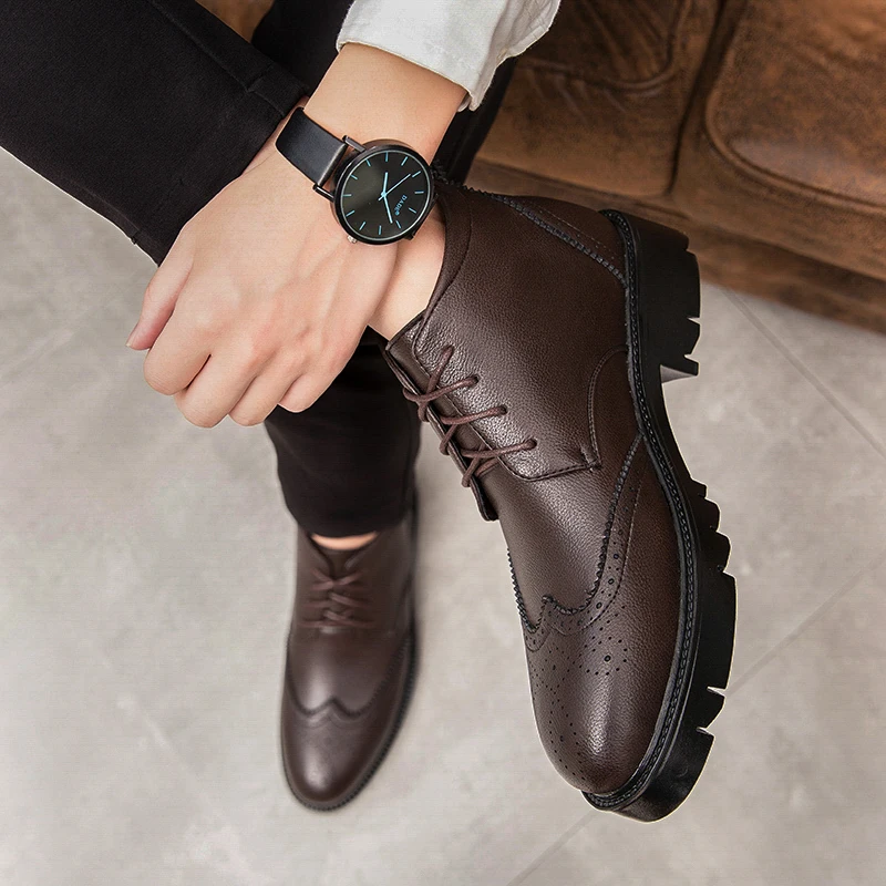 Мужская обувь повседневная удобные мужские офисные мотоциклетные ботильоны