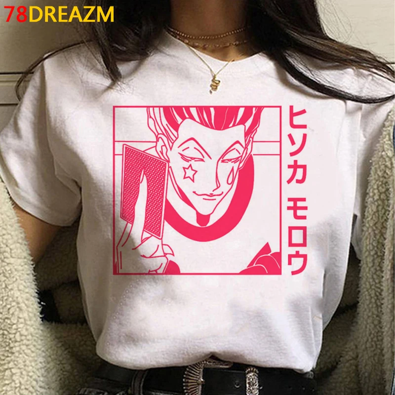 

Одежда Hunter x Hunter Killua Hisoka Мужская Повседневная футболка Харадзюку kawaii с винтажным принтом tumblr топы футболки tumblr