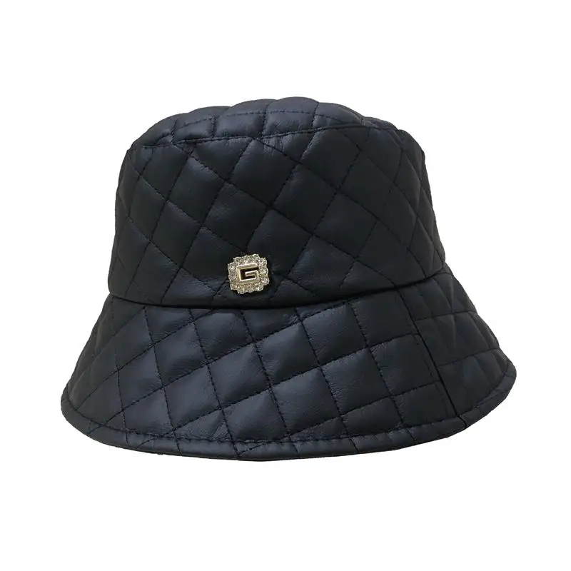 Панама с принтом в клетку для женщин теплая Повседневная шляпа из искусственной