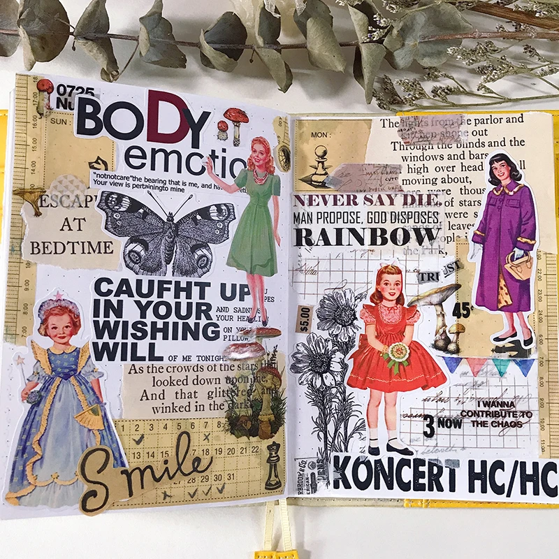 35 шт. в стиле ретро бумажные куклы милые наклейки с картинками принцесс для