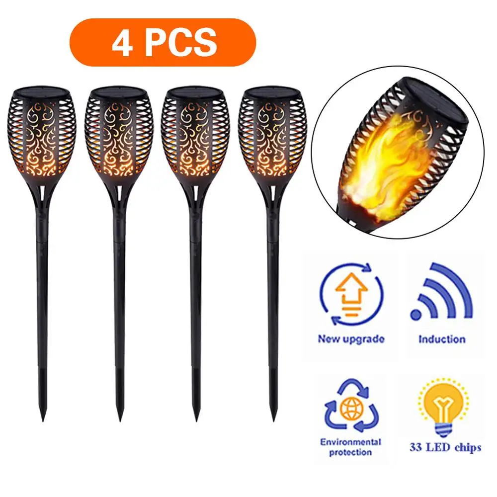 Водонепроницаемый светодиодный фонарик с мерцающим пламенем садовый уличный