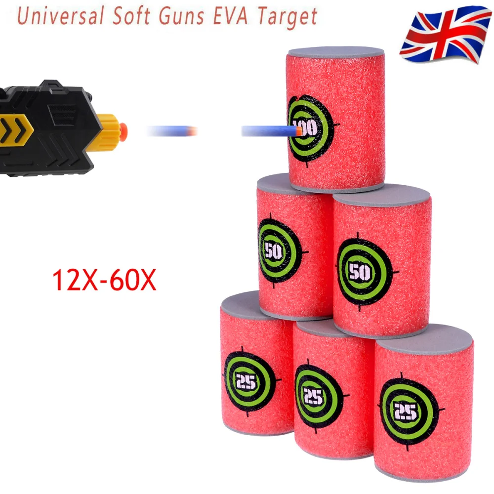 

VORCOOL 12pcs EVA Target Cans for Guns Games Bullet Bow Shoot Dart Blasters