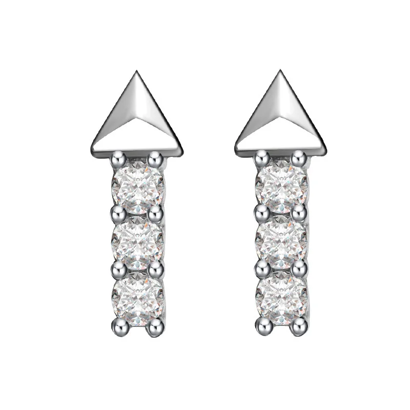YOROMER 925 стерлингового серебра серьги из циркония маленькие серьги-гвоздики в