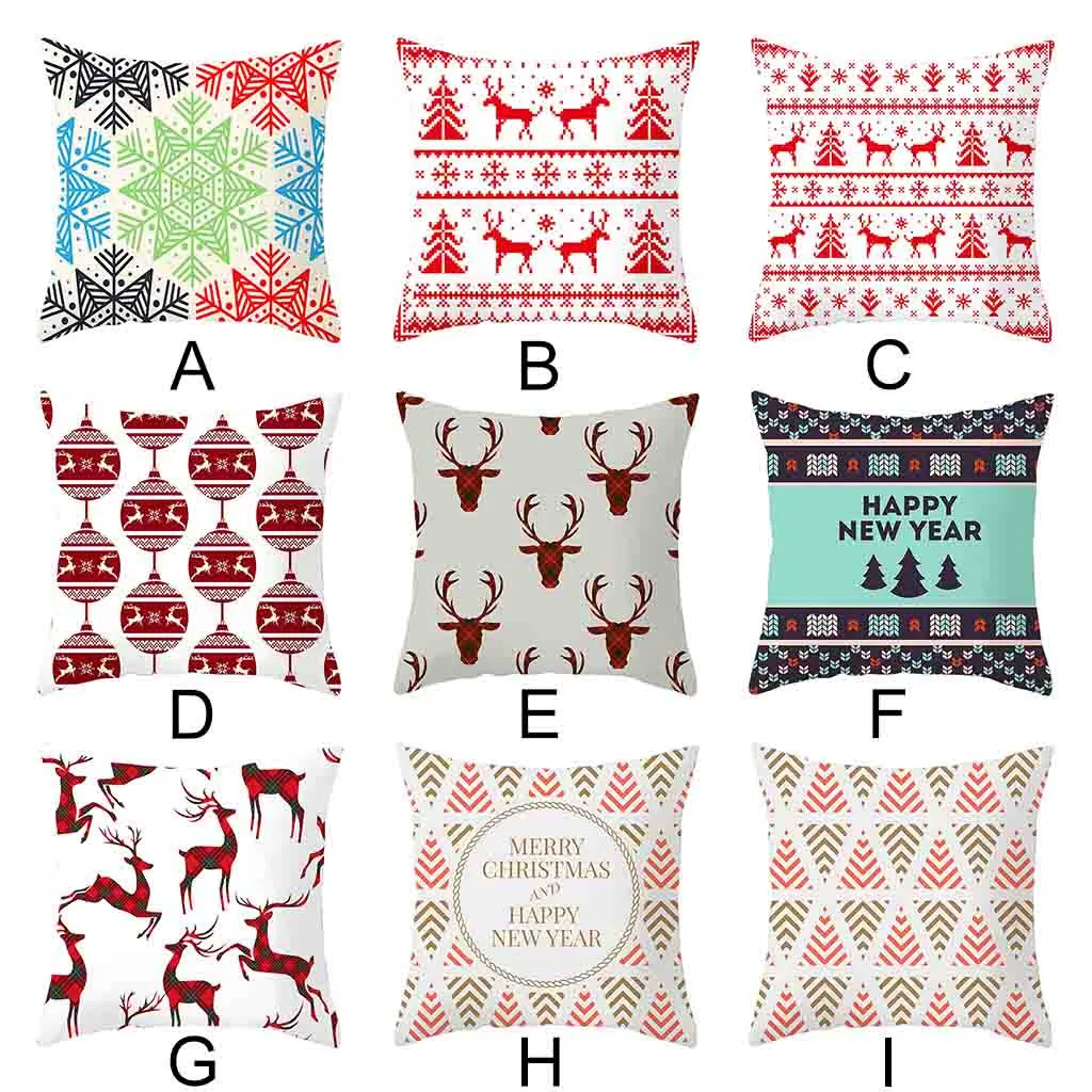 45x45 см рождественские декоративные подушки на Хэллоуин чехол из хлопка и льна