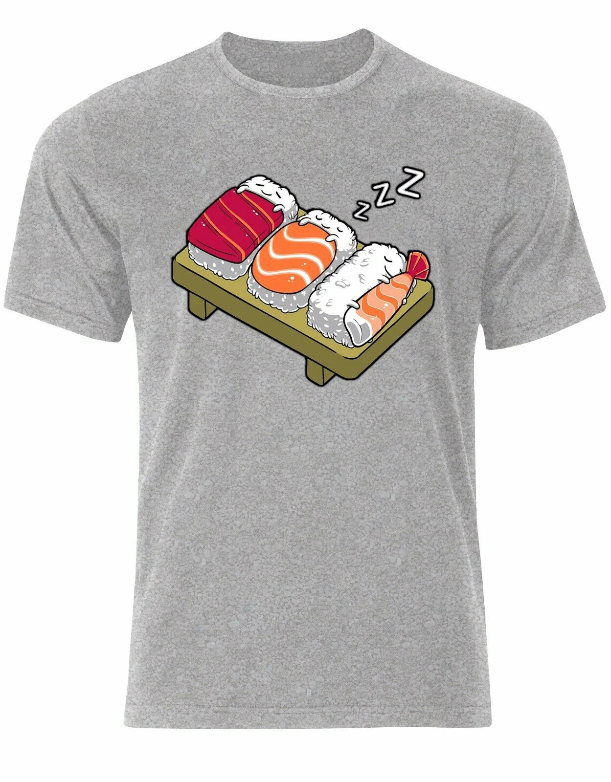 

Sleepy Sushi Cute Relax Chopsticks Roll Nori Japan Soy Sauce Men Tshirt 100% Cotton