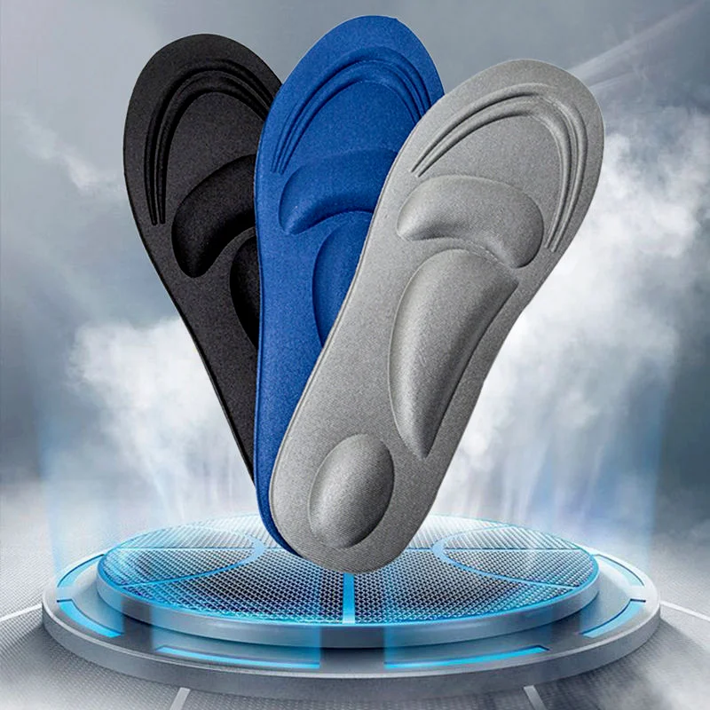 

3Pairs 4D Memory Foam Orthopedic Insoles Adult Random Colors Flat Feet Arch Support Massage Plantar Fasciity Unisex Sports Pads