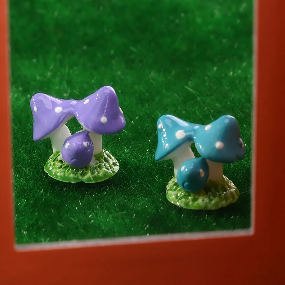 Мини смолы гриб ремесла Фея Сад миниатюрный орнамент украшения для террариума