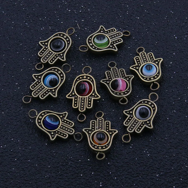 10 шт. 13*22 мм цветов Фатима ручной разделитель бисер соединитель для самодельных