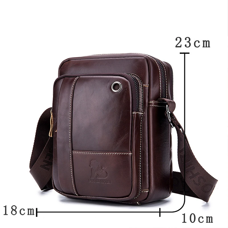 Сумка на плечо мужская из натуральной воловьей кожи маленький мессенджер