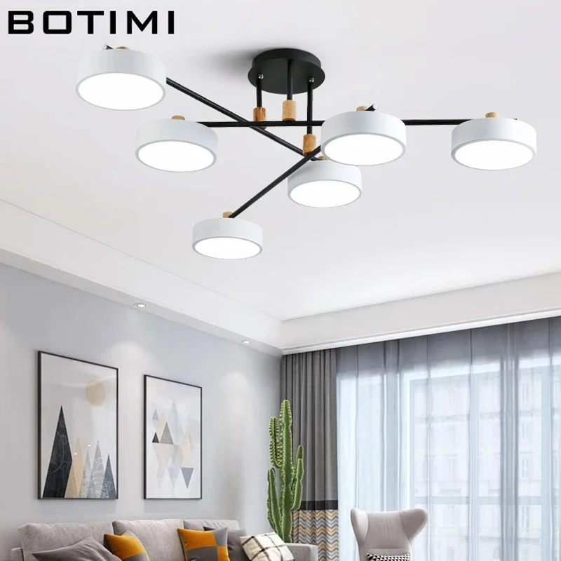 Металлические люстры BOTIMI в виде абажура современные круглые