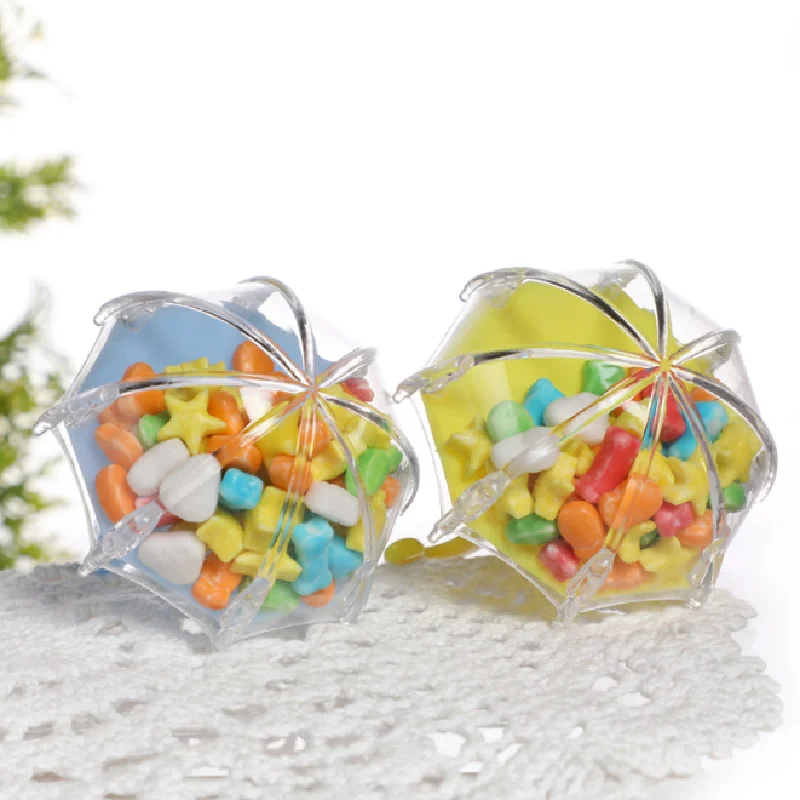 

6pc Creative Umbrella Candy Box Gifts for The New Year Plastic Wedding Decor Gift Box Confectionery Goods Navidad Christmas.85z