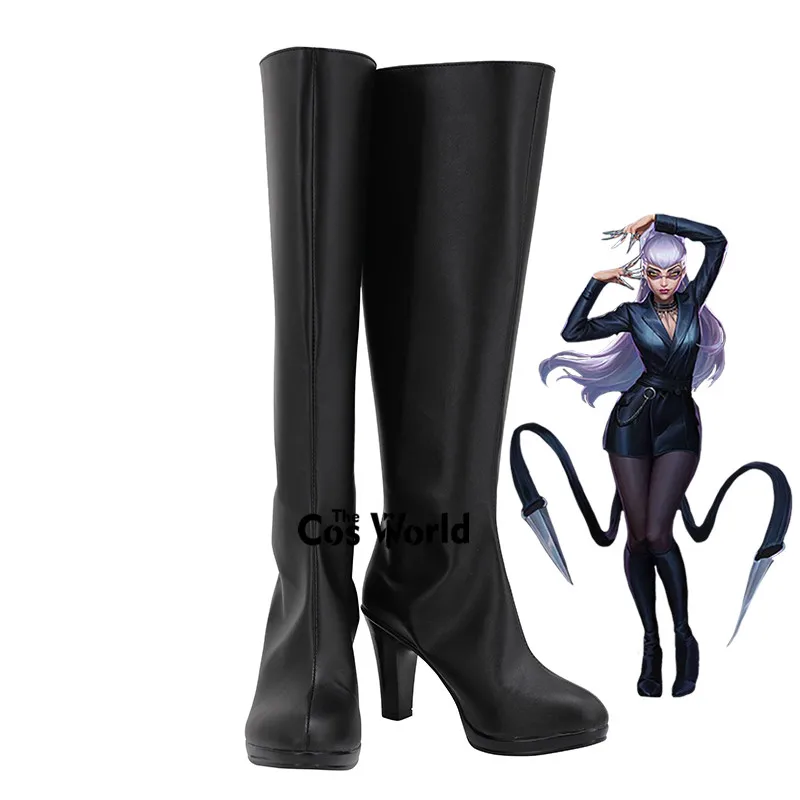 LOL KDA девушка группа Baddest Evelynn игры настроить Косплей высокий каблук обувь сапоги