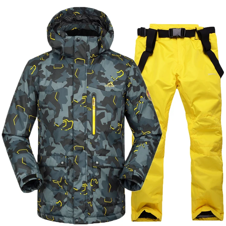 Мужской лыжный костюм из 2 предметов ветрозащитная Водонепроницаемая